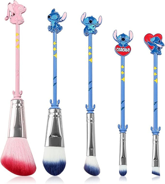 [5 Pcs] Makeup Brush Set, Lilo and Stitch