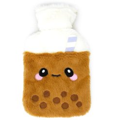 Bubble Tea Foodiemals Hot Water Bottle With Plush Cover