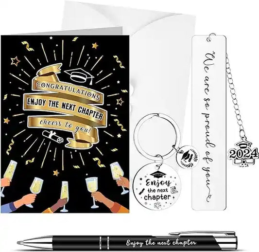 Card with Envelopes Inspirational Keychains Bookmark Pen,