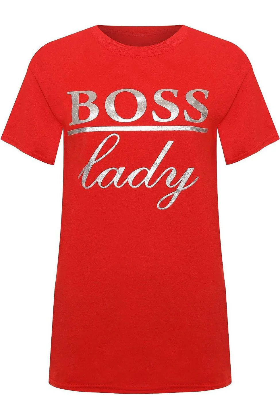 Boss Lady Print Short Sleeve T-Shirt Top