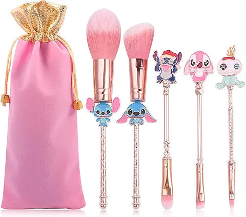 [5 Pcs] Makeup Brush Set, Lilo and Stitch