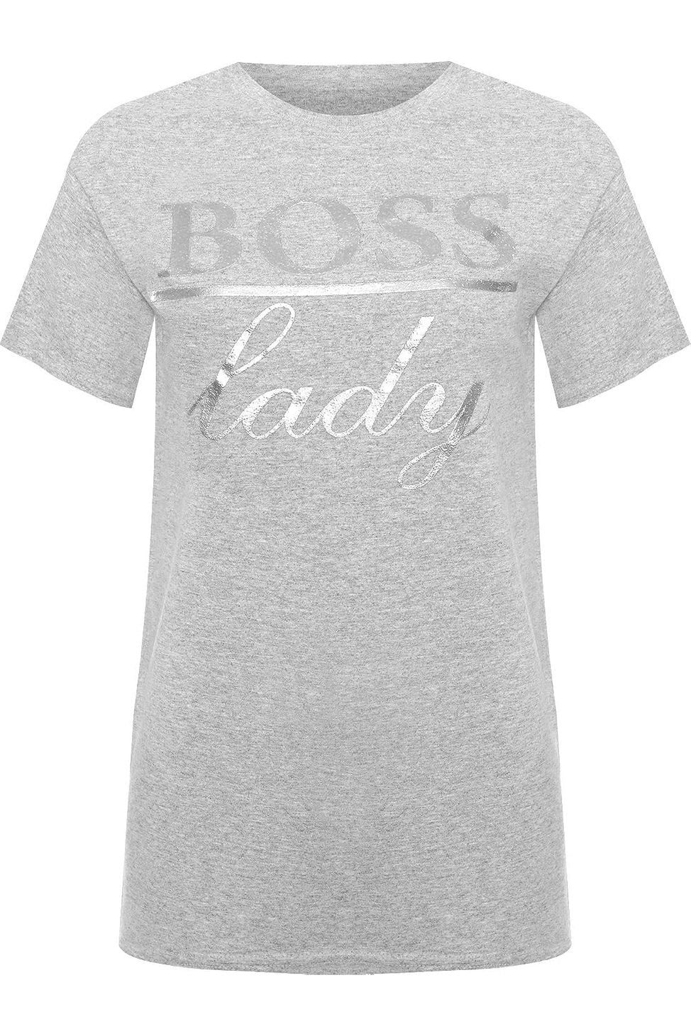 Boss Lady Print Short Sleeve T-Shirt Top