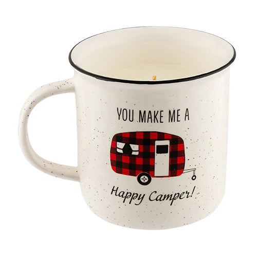 Happy Camper Ceramic Mug Candle 13oz