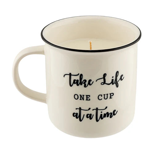 Take Life One Cup At A Time Candle Mug 13oz