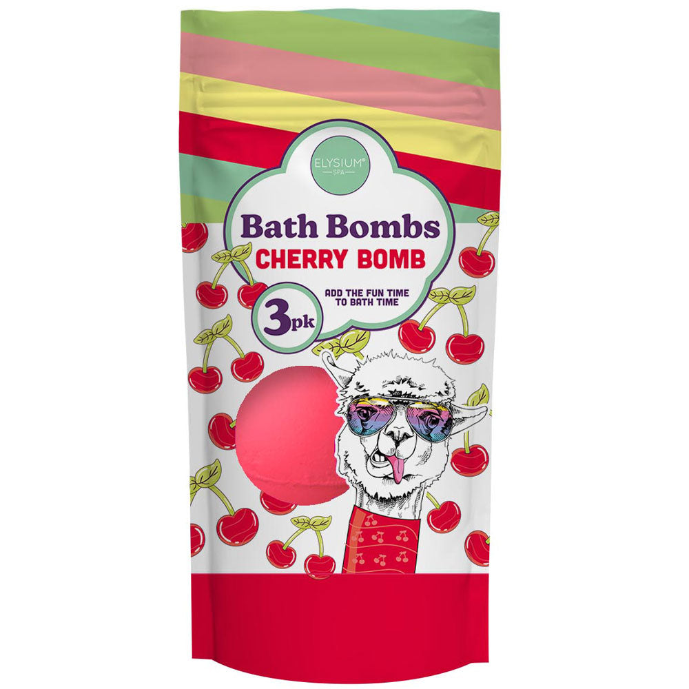 Elysium Spa Bath Bombs Cherry Bomb 3pk 3x50g