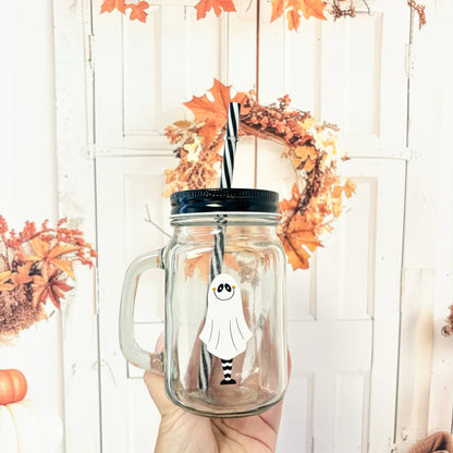 HALLOWEEN GLASS MASON JAR