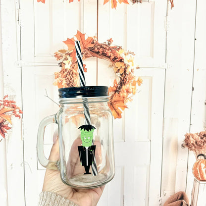 HALLOWEEN GLASS MASON JAR