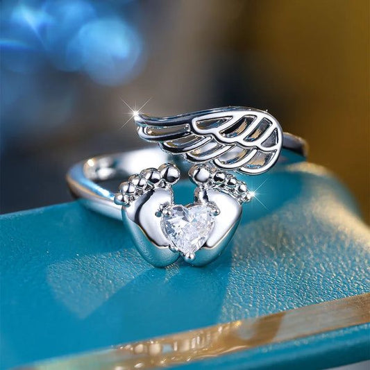 Baby Angel Wings Adjustable Ring