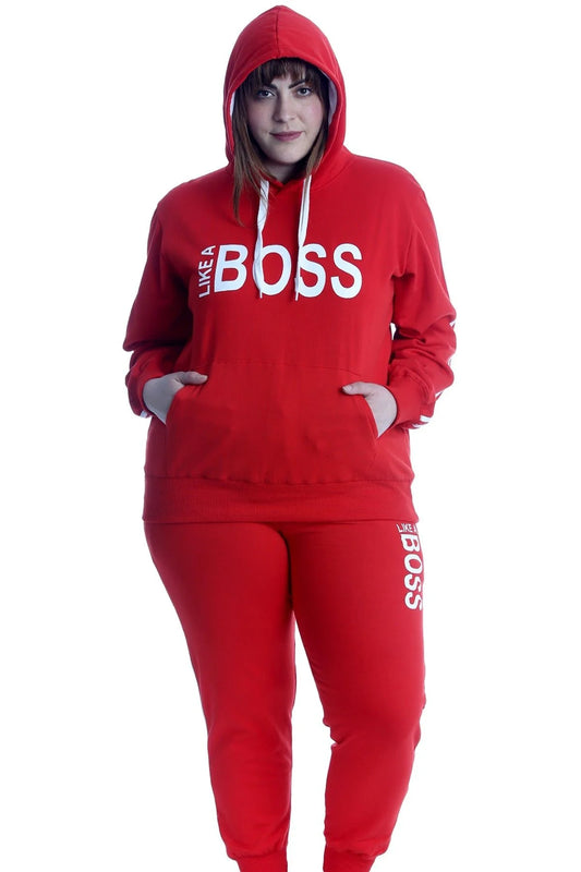 Like Boss Print Top Tracksuit