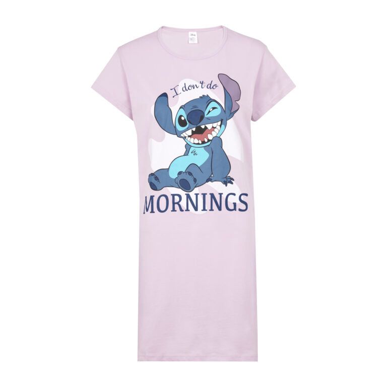 Disney Lilo & Stitch Womens Nightshirt Pink Nightie