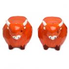 Ceramic Highland Coo Cow Salt and Pepper